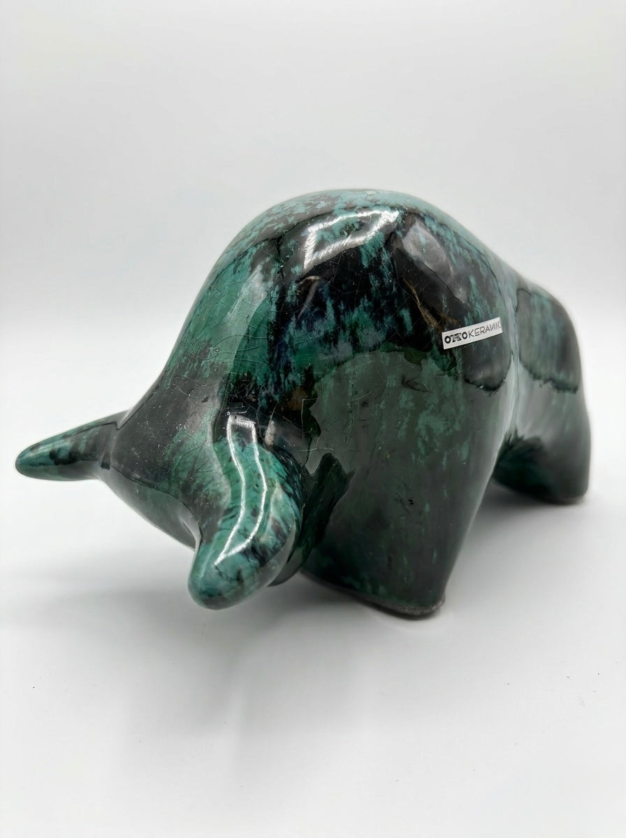 Otto Keramik Classic Ceramic Bull West German Pottery Fat Lava