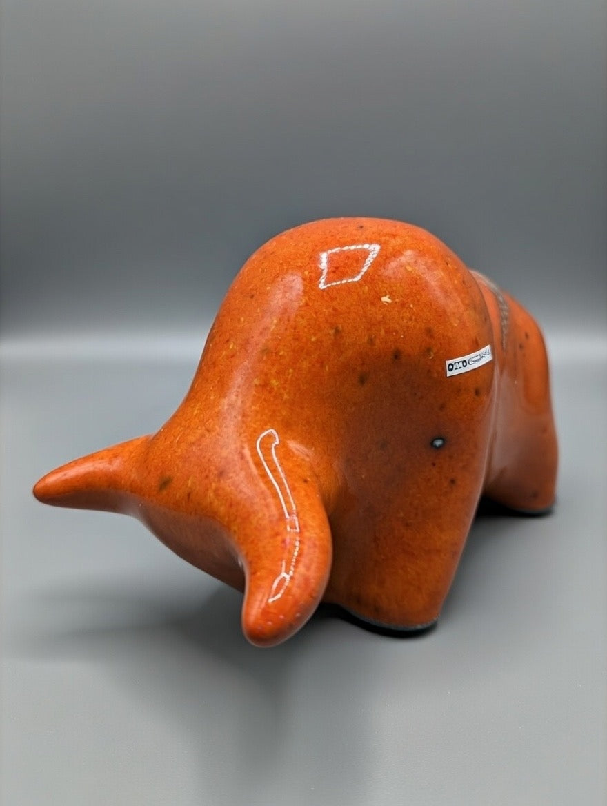 Otto Keramik Classic Ceramic Bull West German Pottery Fat Lava