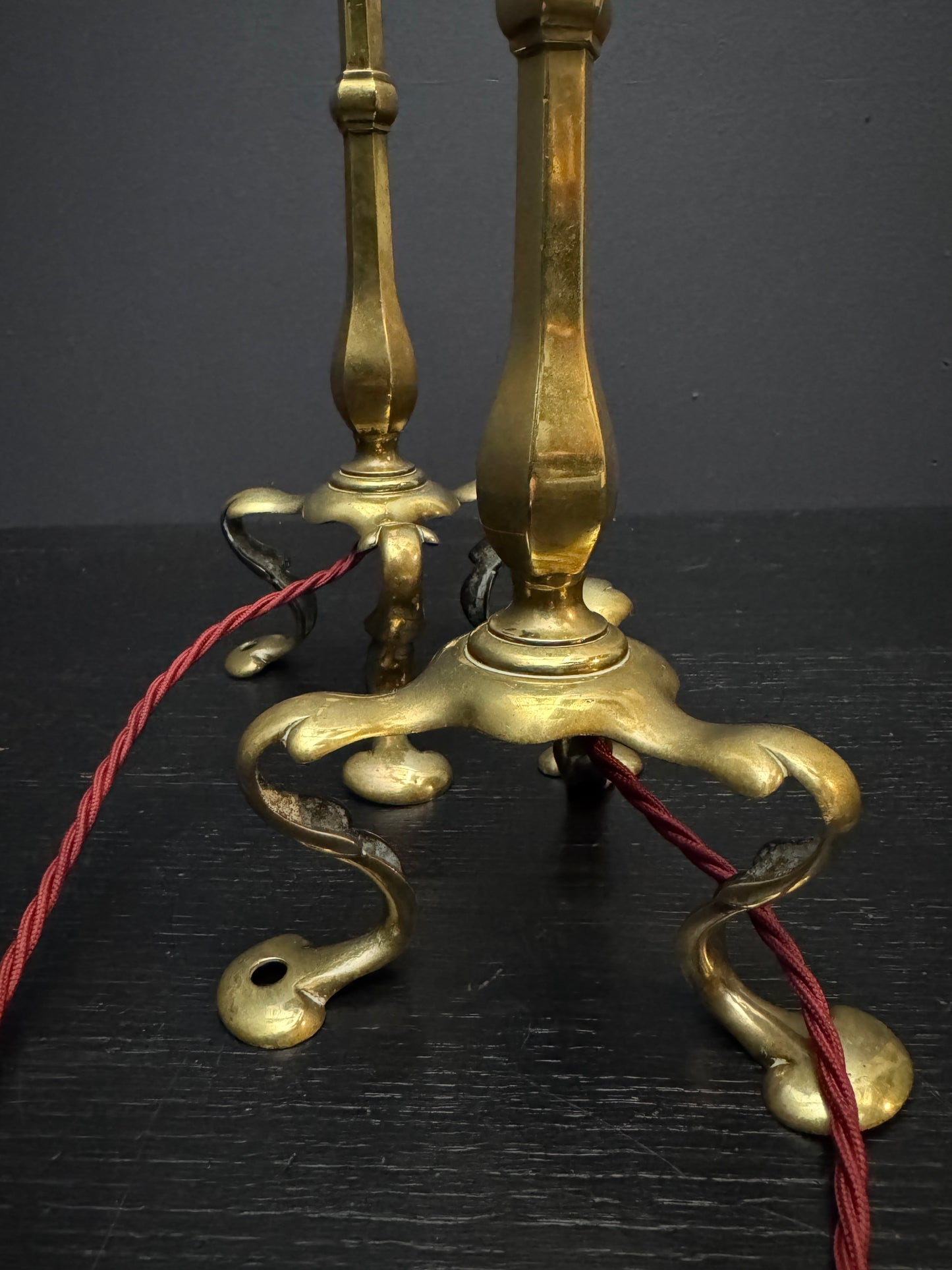 Circa 1910 Pair Of Faraday & Son Brass Pullman Lamps