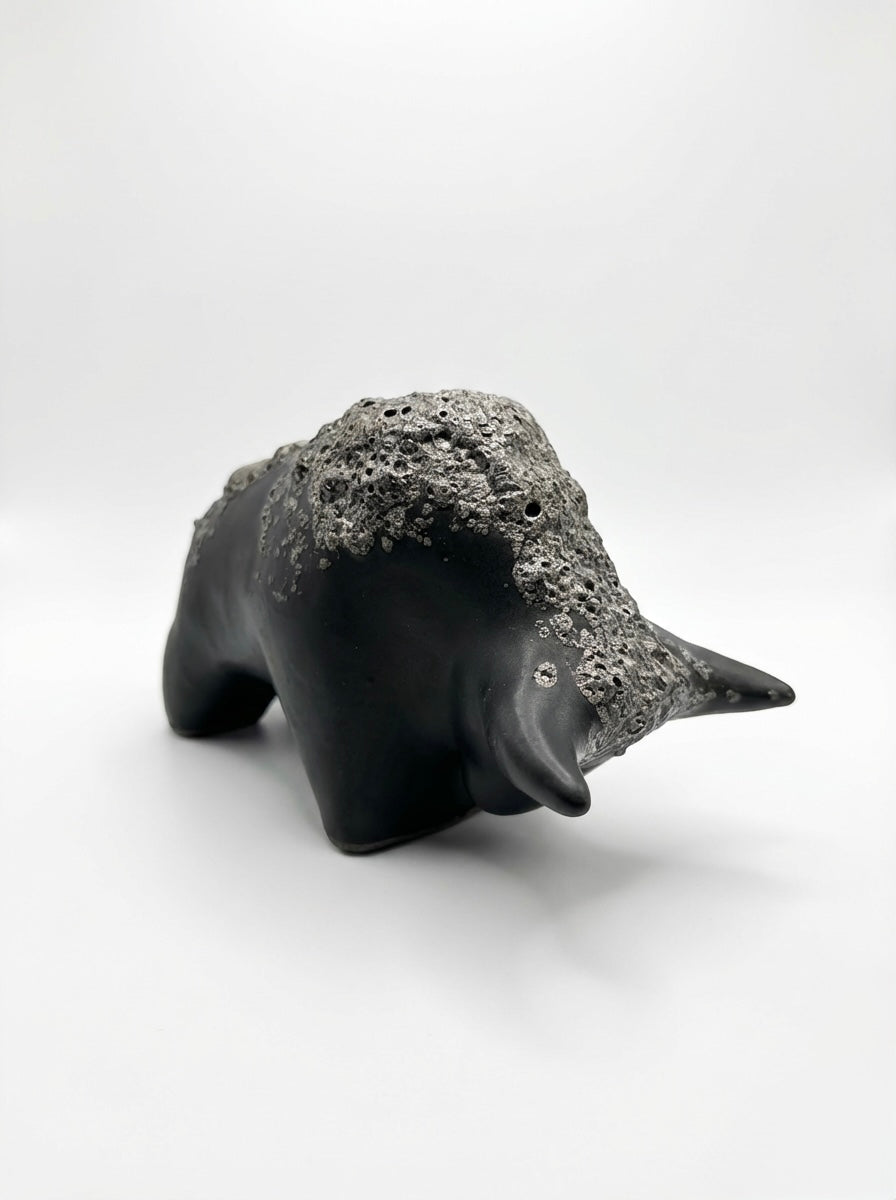 Otto Keramik Classic Ceramic Bull West German Pottery Fat Lava