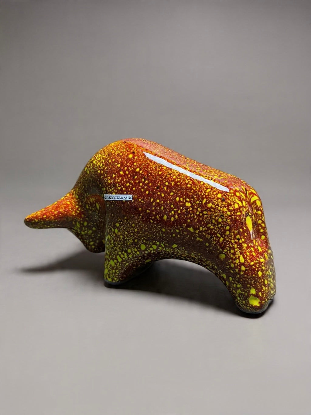 Otto Keramik Classic Ceramic Bull West German Pottery Fat Lava