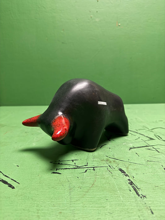 Otto Keramik Classic Ceramic Bull West German Pottery Fat Lava