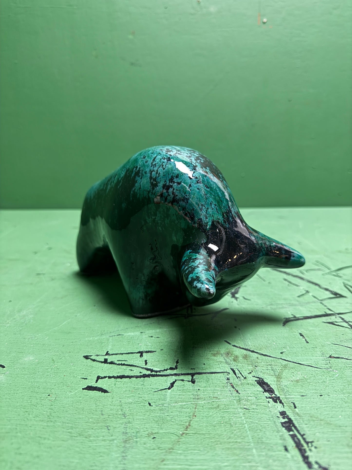 Otto Keramik Classic Ceramic Bull West German Pottery Fat Lava