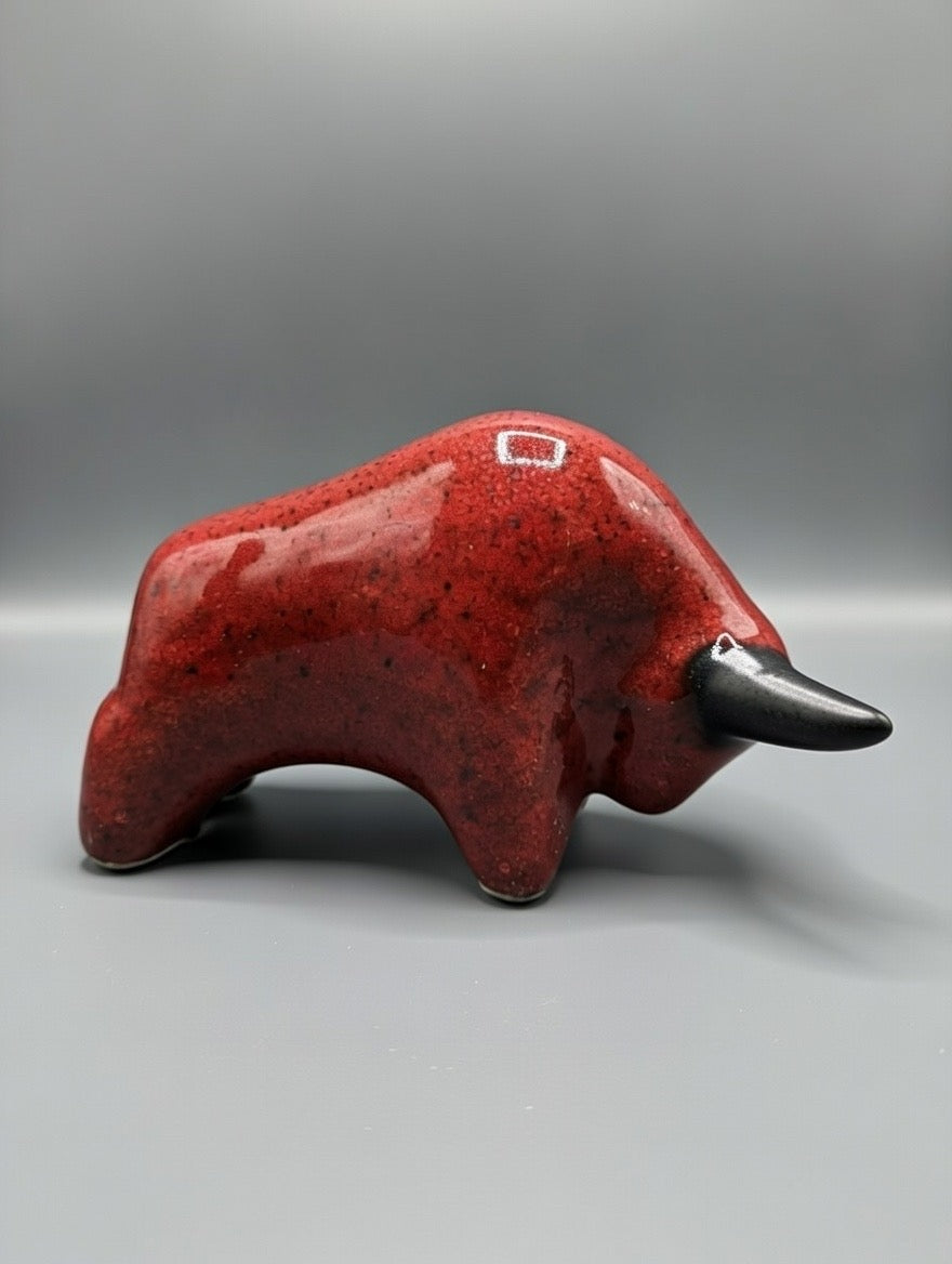 Otto Keramik Classic Ceramic Bull West German Pottery Fat Lava