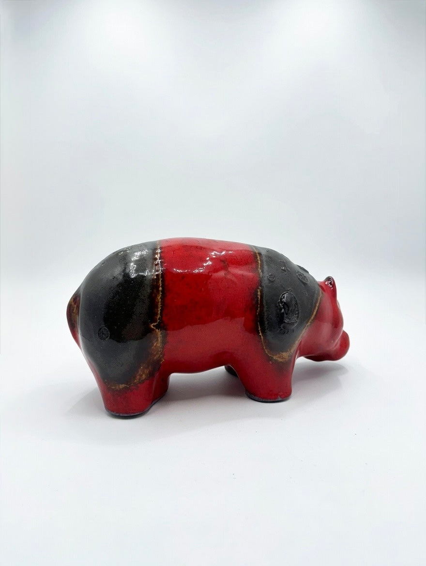 Otto Keramik Ceramic Hippopotamus West German Pottery Fat Lava