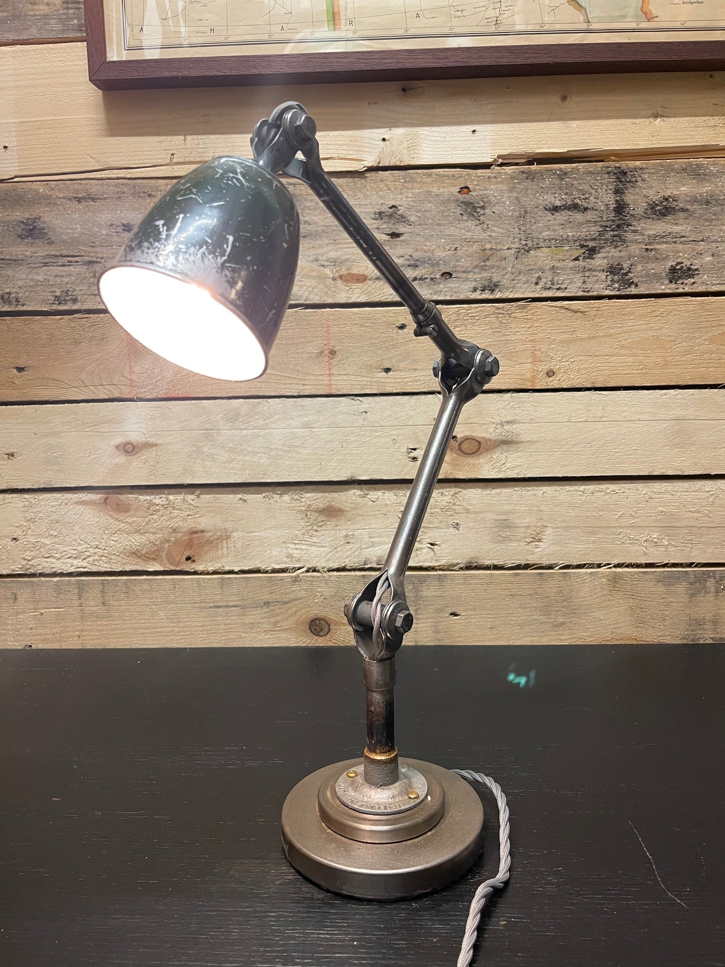 Rare 1930s Small Size Task Lamp By John Dugdill & Co