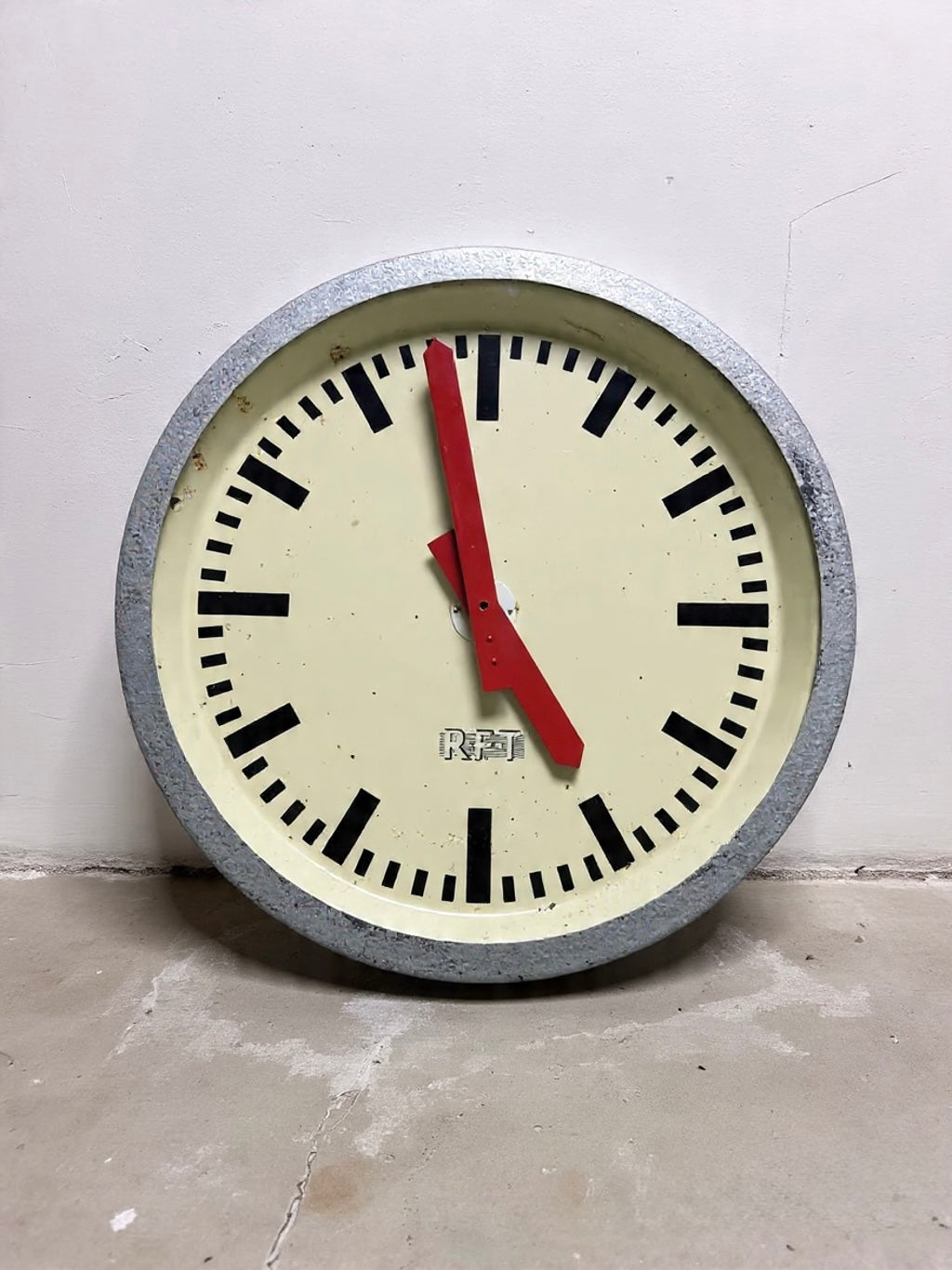 1960s East German Industrial Factory Clock By RFT