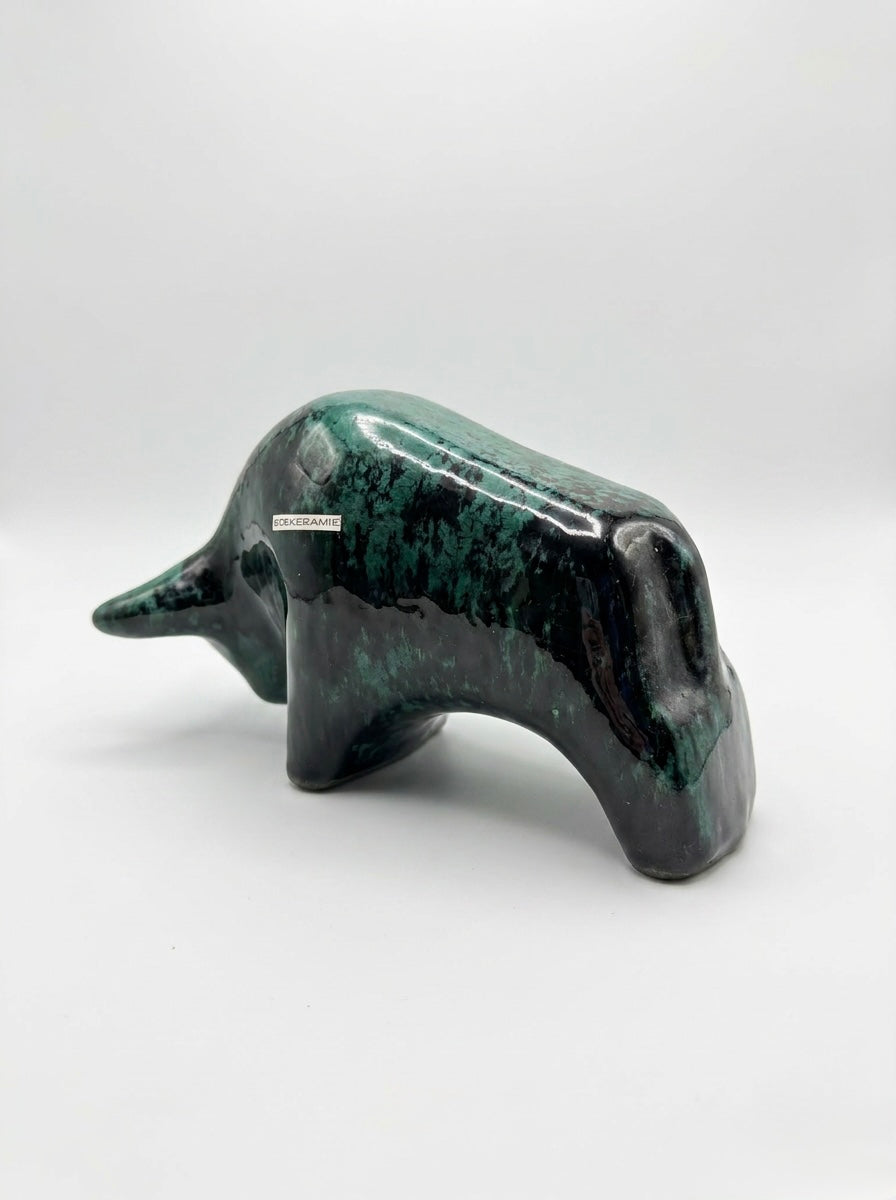 Otto Keramik Classic Ceramic Bull West German Pottery Fat Lava