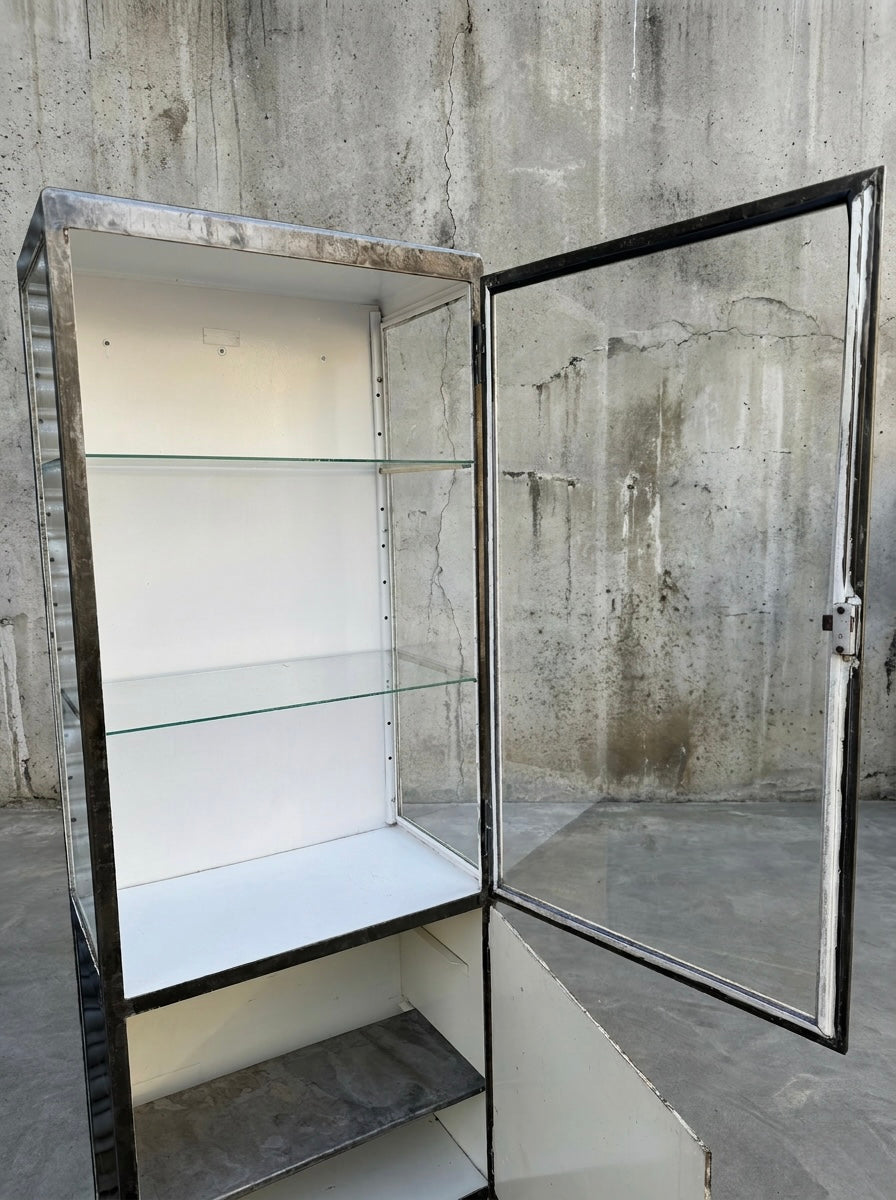 1960s Polish Steel Medical Cabinets
