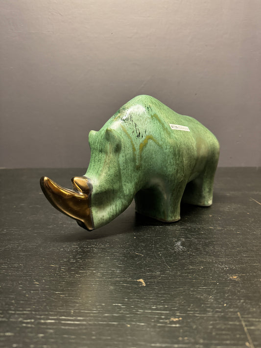 Exclusive Otto Keramik Ceramic Rhino West German Pottery Fat Lava