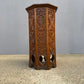 1950s Octaginal Hand Carved Walnut Turkish Table.
