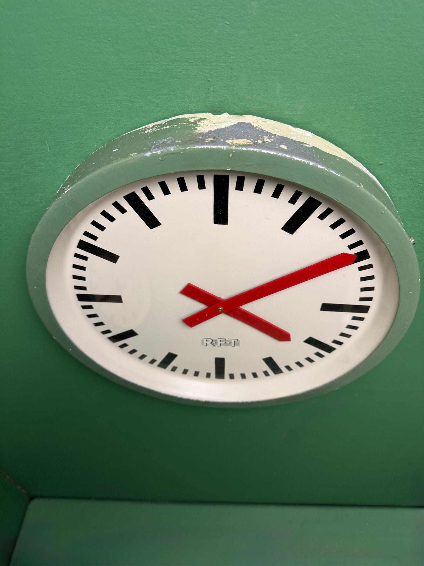 1960s East German Industrial Factory Clock By RFT