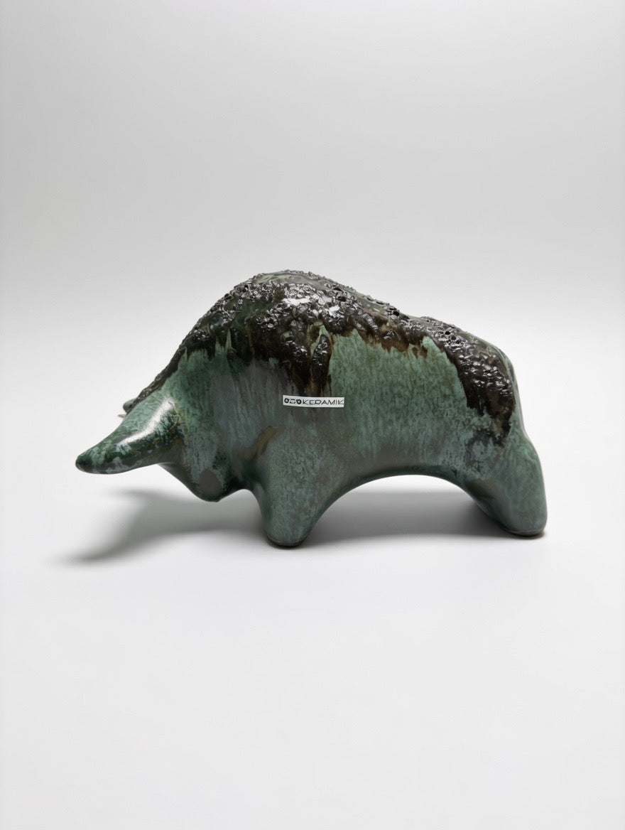 Otto Keramik Classic Ceramic Bull West German Pottery Fat Lava