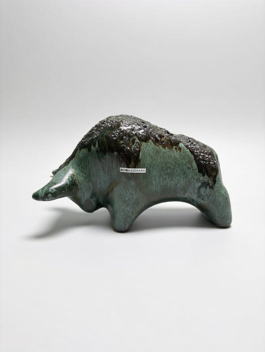 Otto Keramik Classic Ceramic Bull West German Pottery Fat Lava