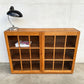 Early 1900s Oak Double Glass Door Display Bookshelf