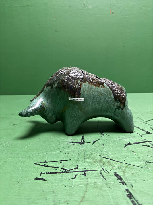 Otto Keramik Classic Ceramic Bull West German Pottery Fat Lava