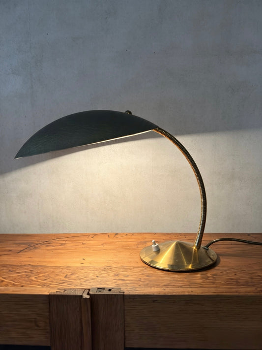 1950s Modernist Goose Neck Table Lamp By Gecos - Gebrüder Cosack Ligting Germany