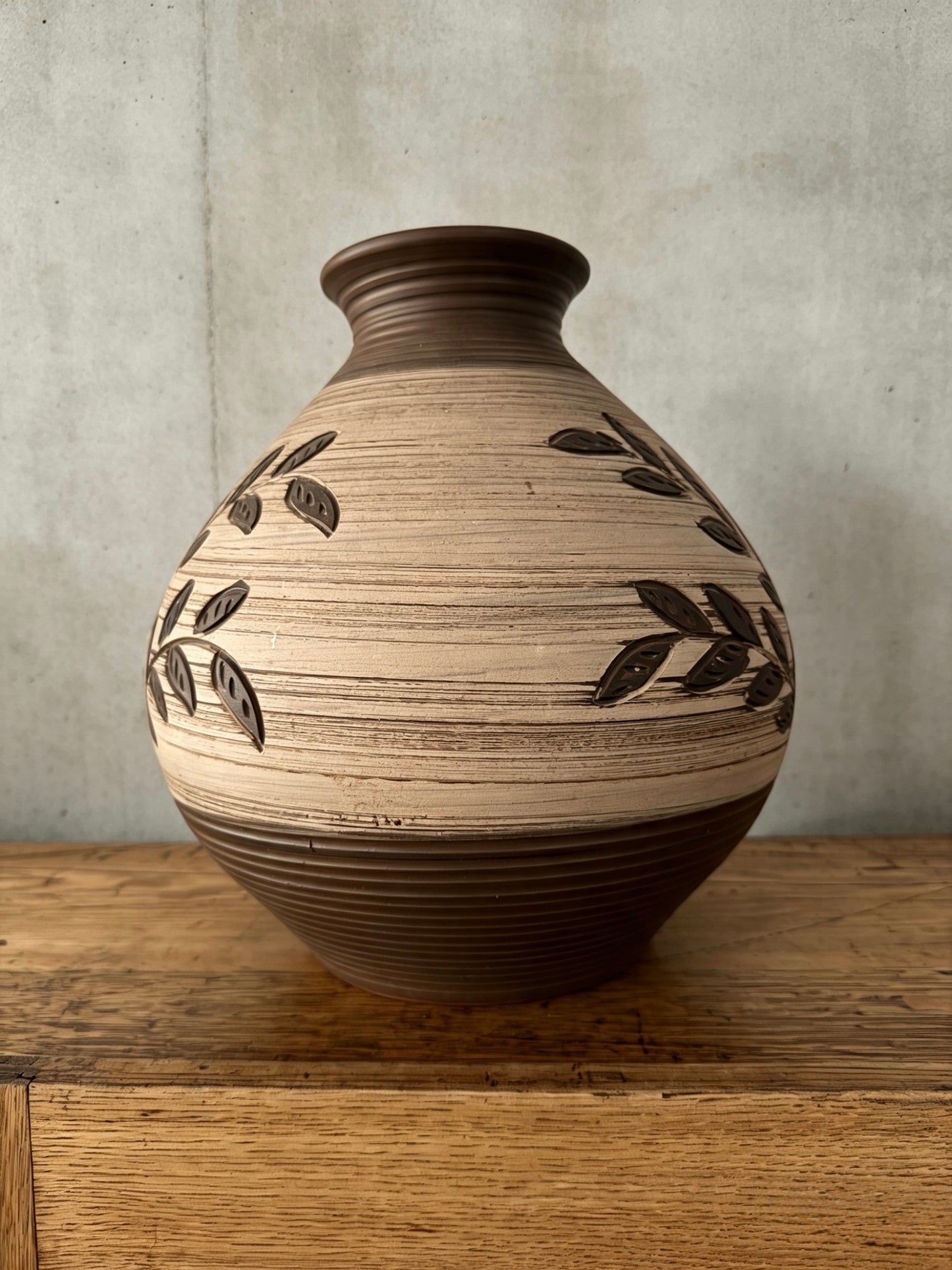1960s Terracotta Vase Studio Pottery West German Pottery