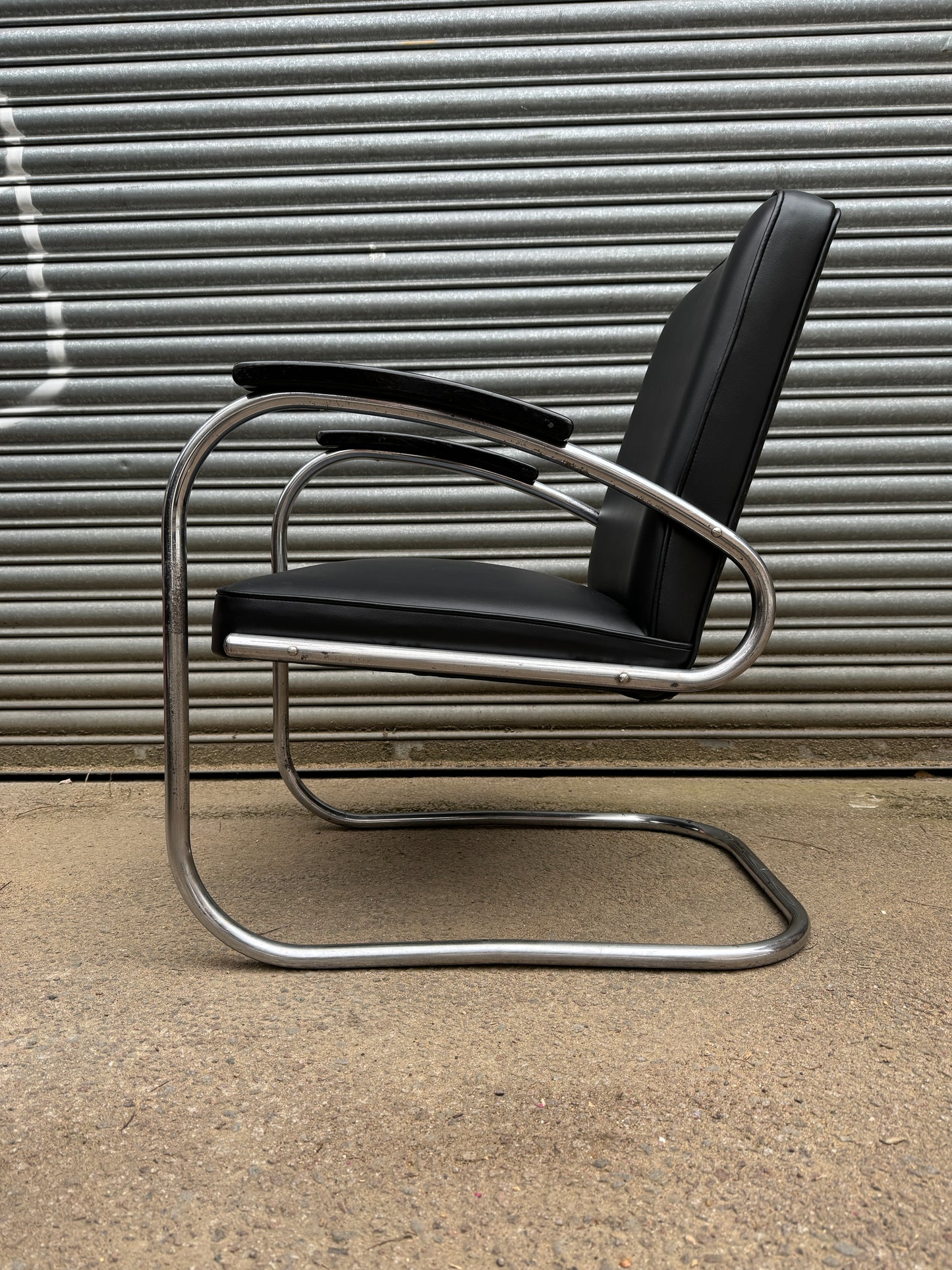 1930s Bauhaus Tubular Steel Arm Chair By Mauser Werke Waldeck Model RS7