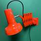 1970s Bright Orange Scissor Lamps By SIS Germany