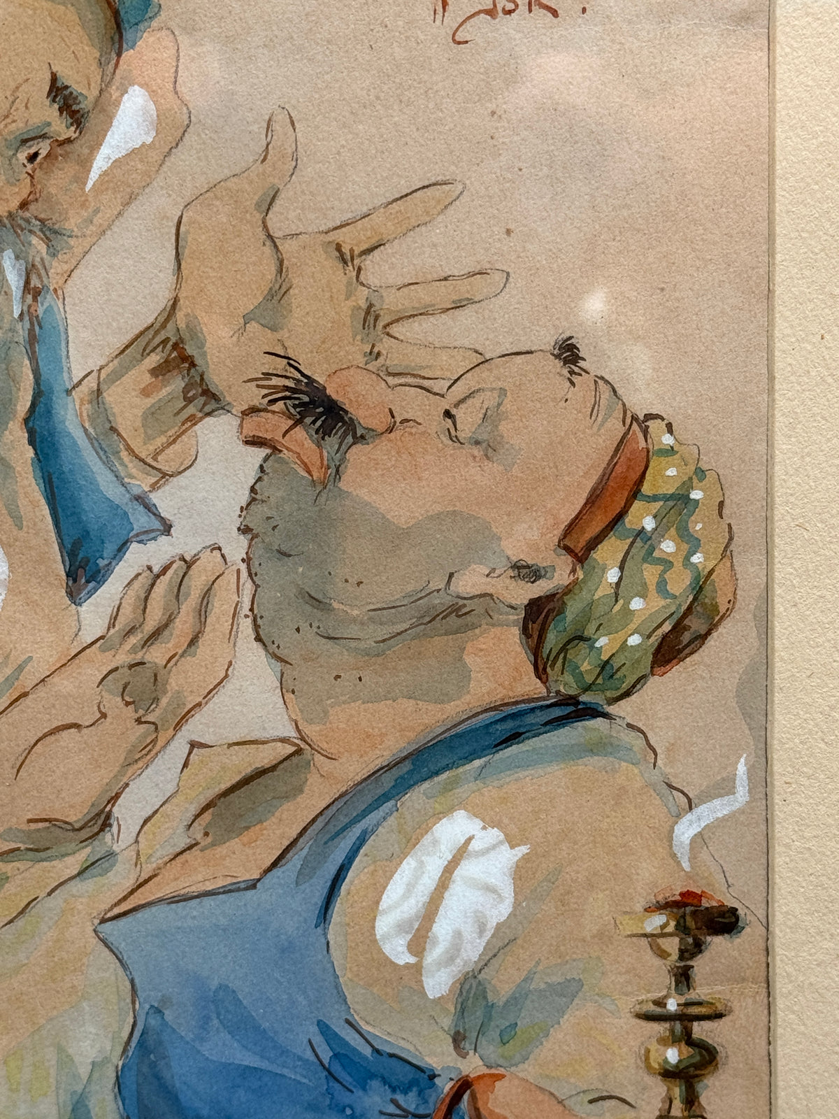 Framed Watercolour Attributed To Karelin Mitrich 1920s