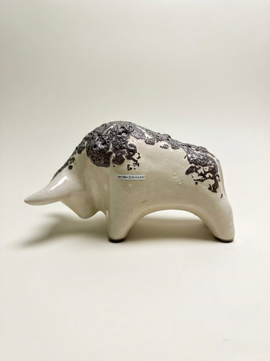 Otto Keramik Classic Ceramic Bull West German Pottery Fat Lava
