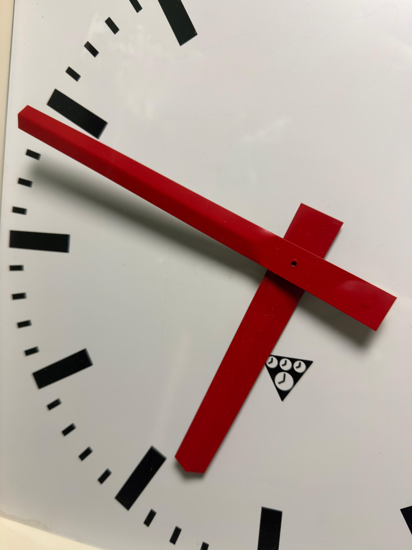 Large Czech Industrial 1970s Square Factory Clocks By Pragotron