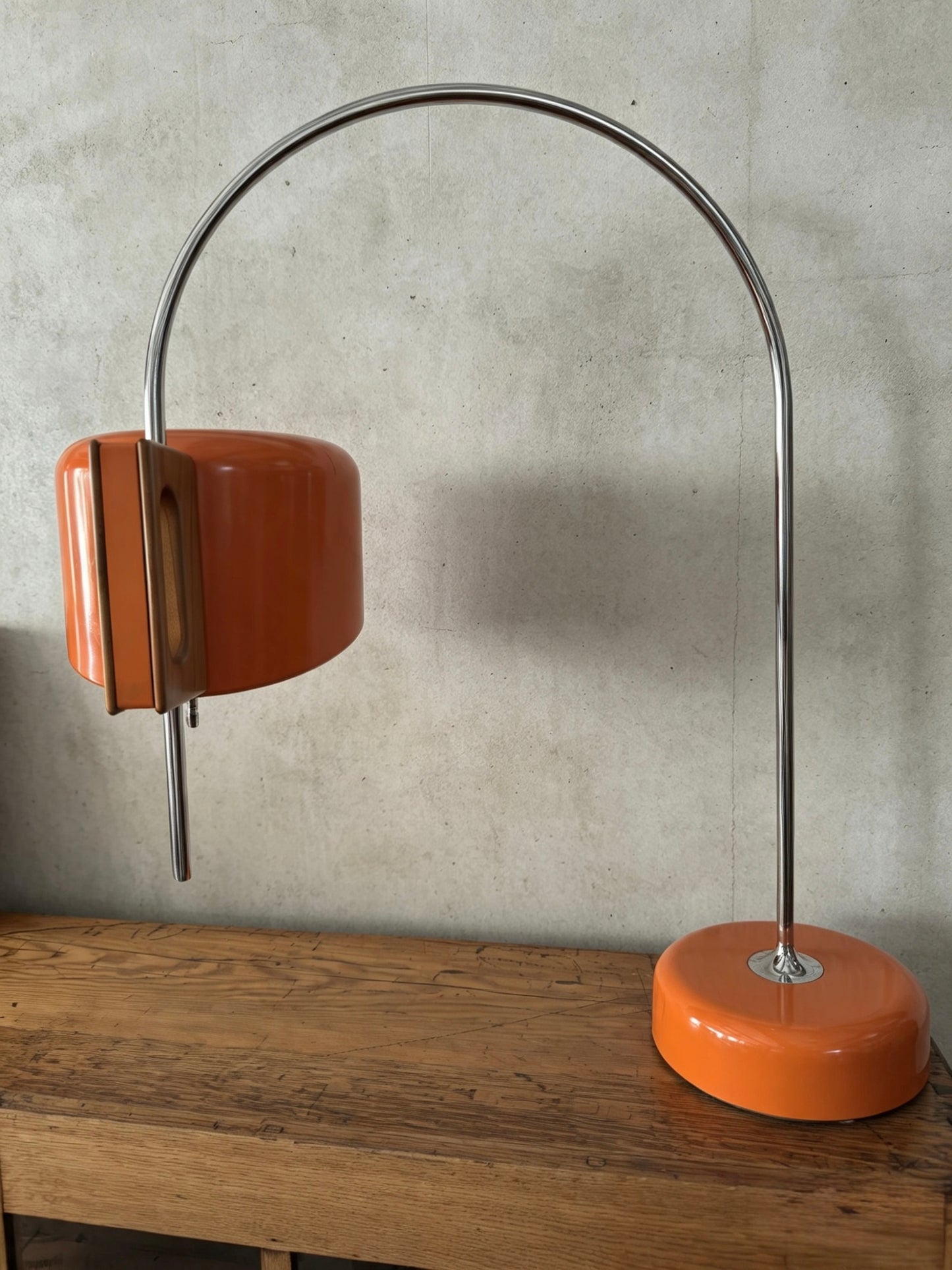 Rare Orange 1960s Fase Sauce Table Lamp By Tomas Diaz Magro Spain