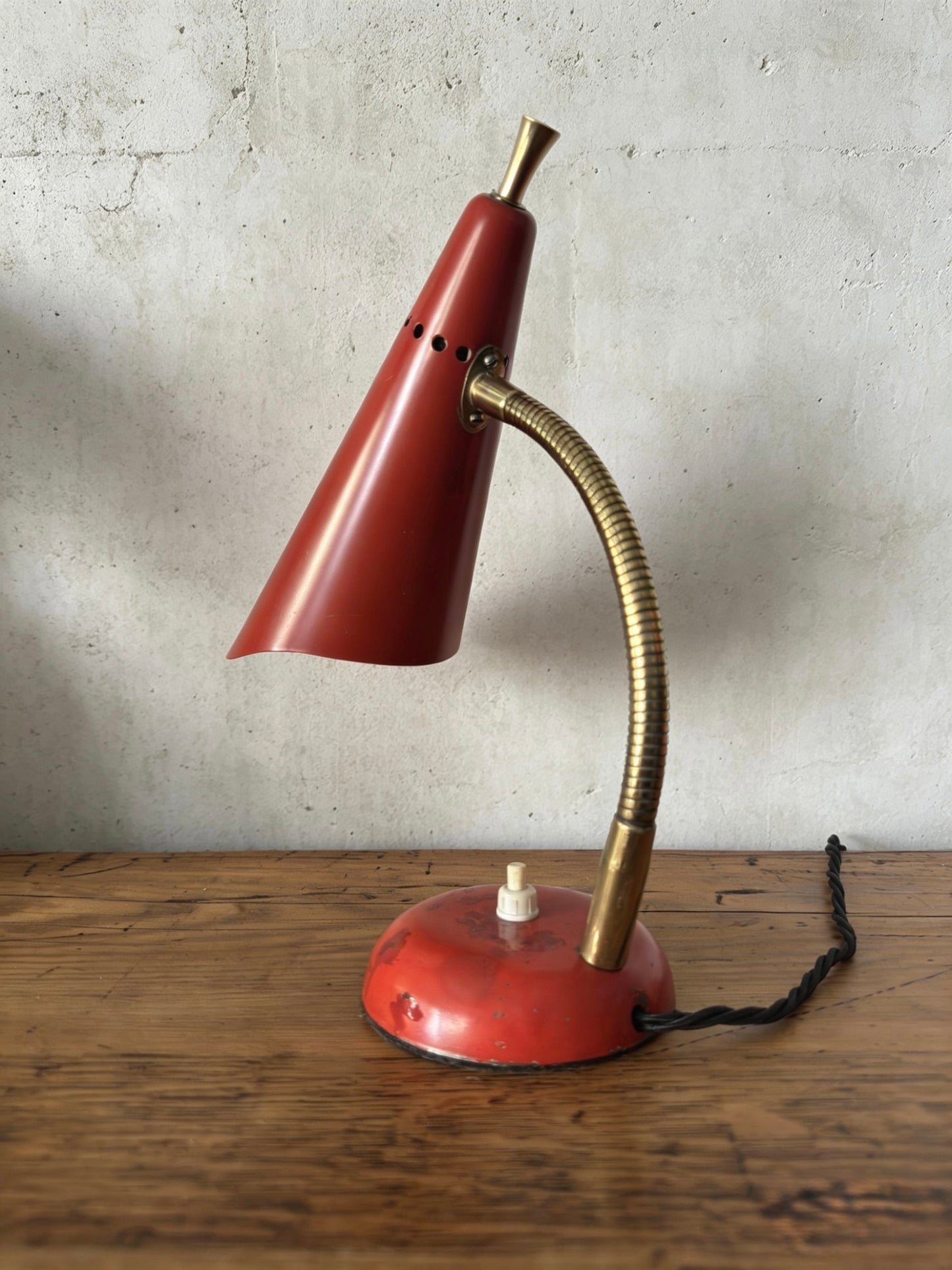1960s Italian Gooseneck Table Lamp By Stilnovo