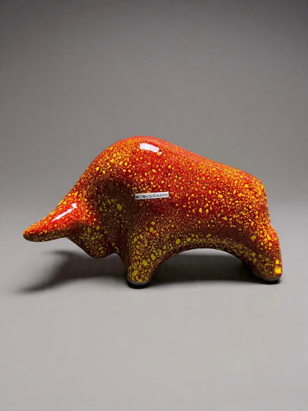 Otto Keramik Classic Ceramic Bull West German Pottery Fat Lava