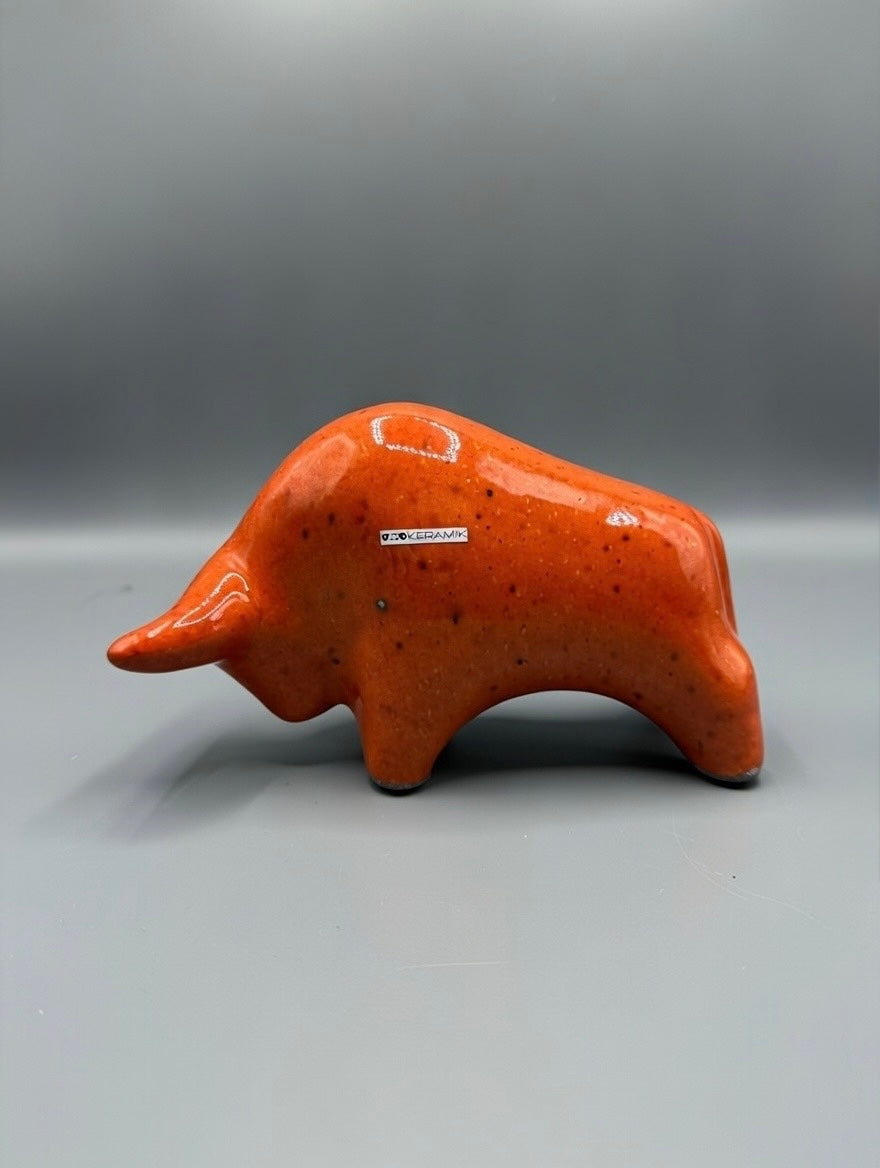 Otto Keramik Classic Ceramic Bull West German Pottery Fat Lava