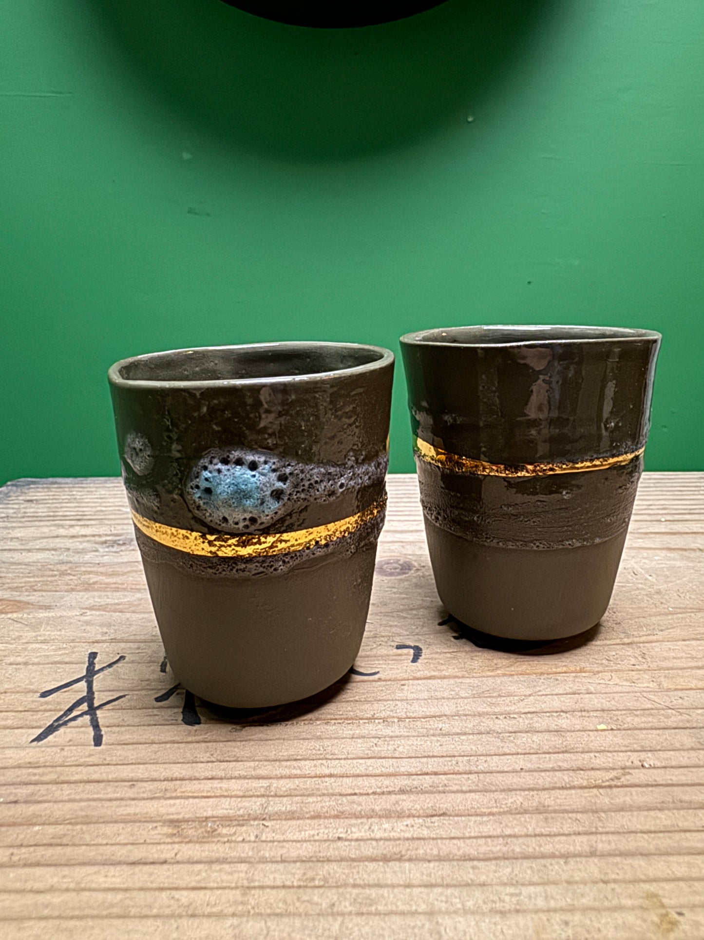 Hand Made Turkish Coffee / Espresso Cups By Renowned Design Ceramicist Saliha Kartal
