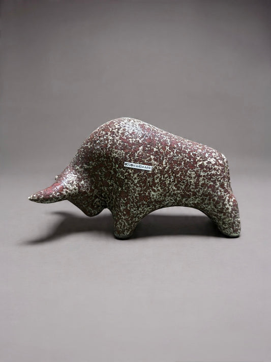 Otto Keramik Classic Ceramic Bull West German Pottery Fat Lava