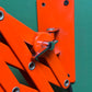 1970s Bright Orange Scissor Lamps By SIS Germany.