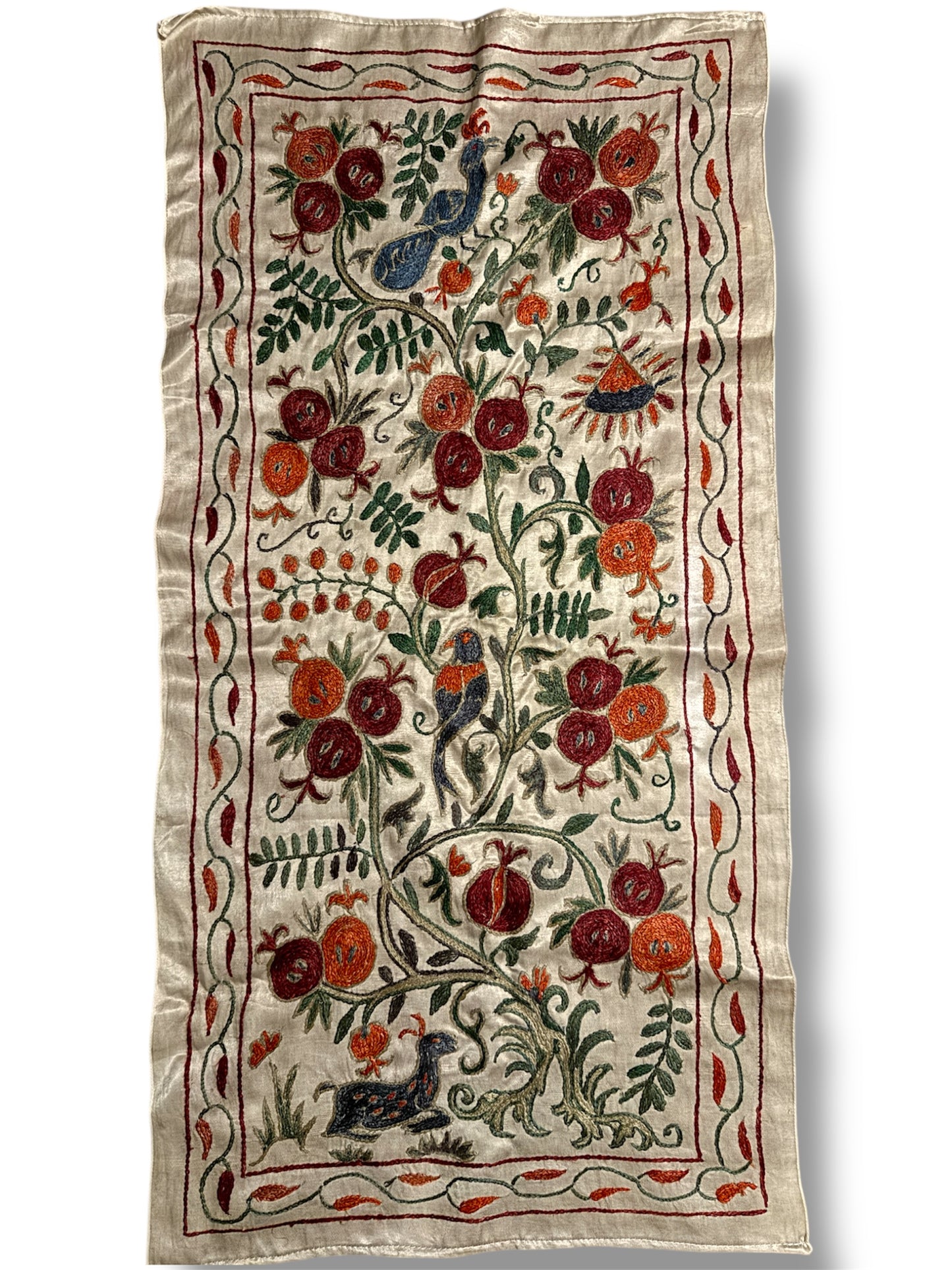 Hand Made Silk On Silk Uzbek Bukhara Suzani.
