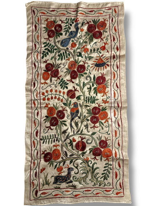 Hand Made Silk On Silk Uzbek Bukhara Suzani.