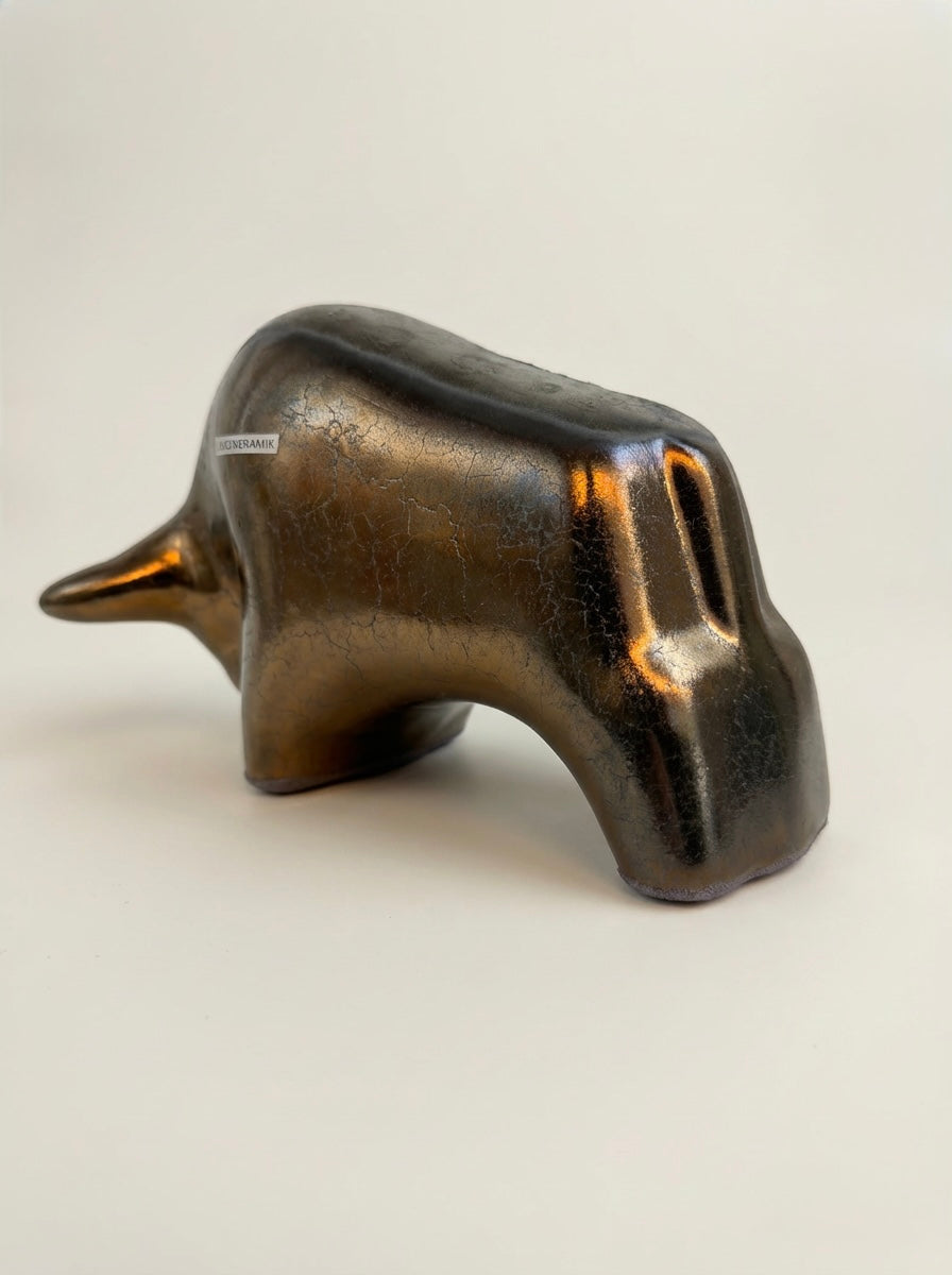Otto Keramik Classic Ceramic Bull West German Pottery Fat Lava