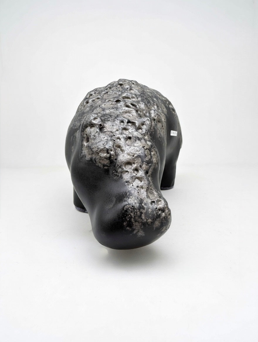 Otto Keramik Ceramic Hippopotamus West German Pottery Fat Lava