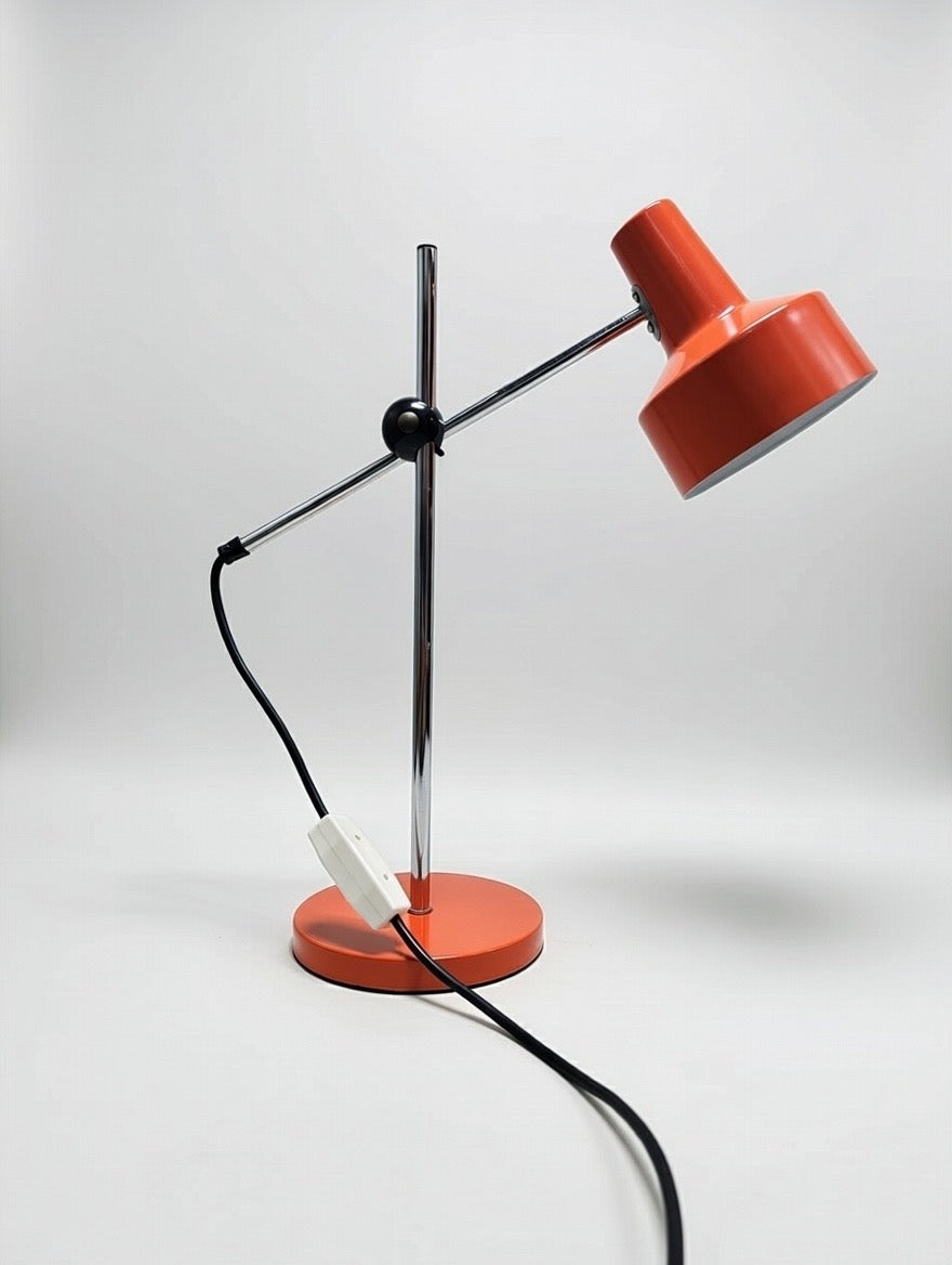 1970s German Retro Orange Table Lamp