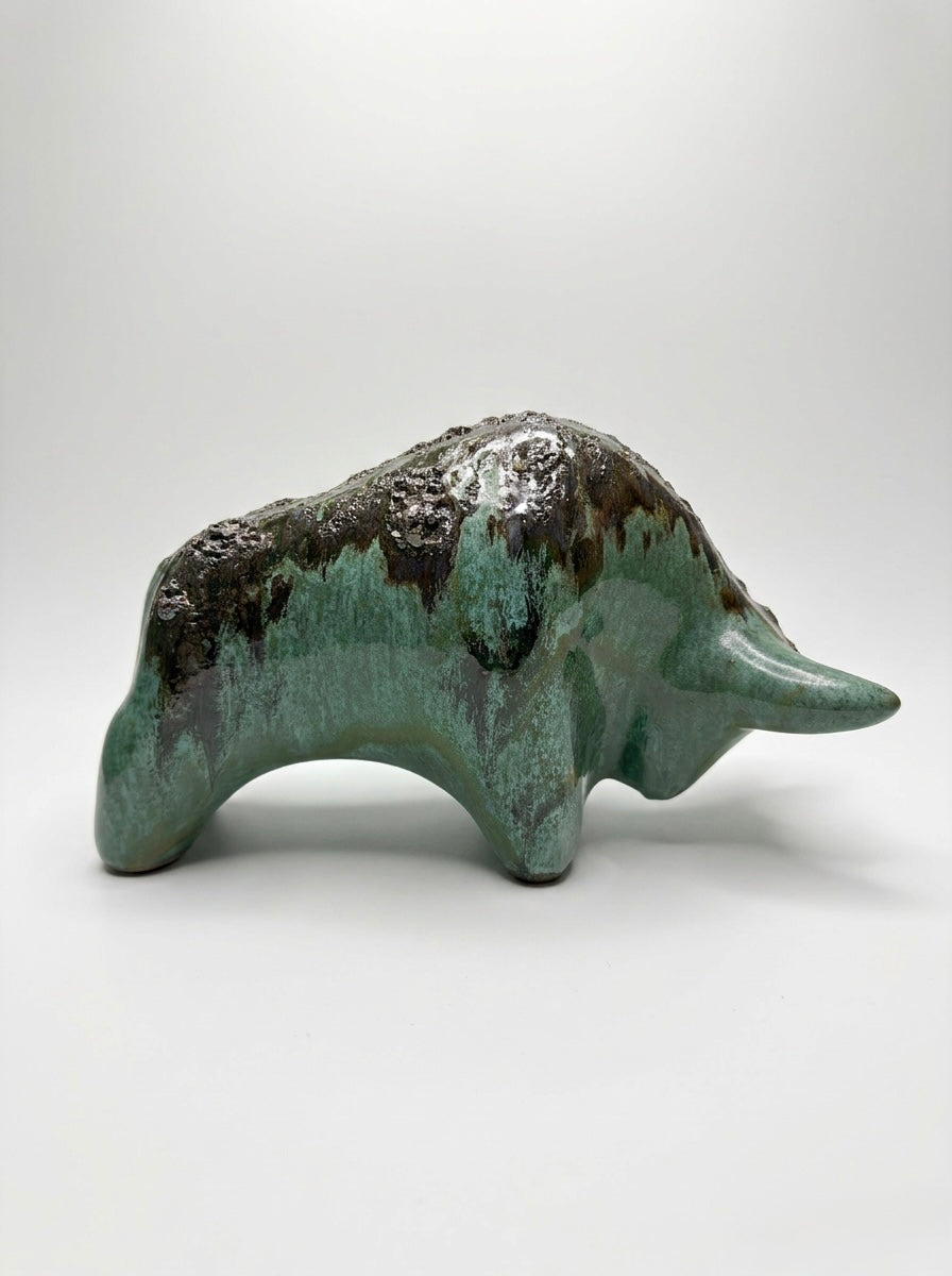 Otto Keramik Classic Ceramic Bull West German Pottery Fat Lava