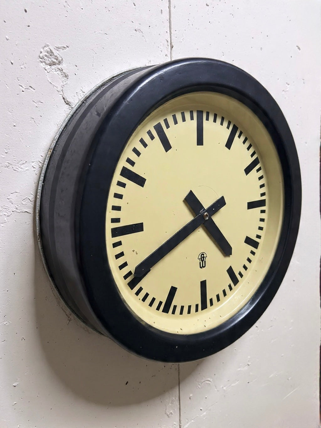 Large 1960's East German Industrial Factory Clocks By GW