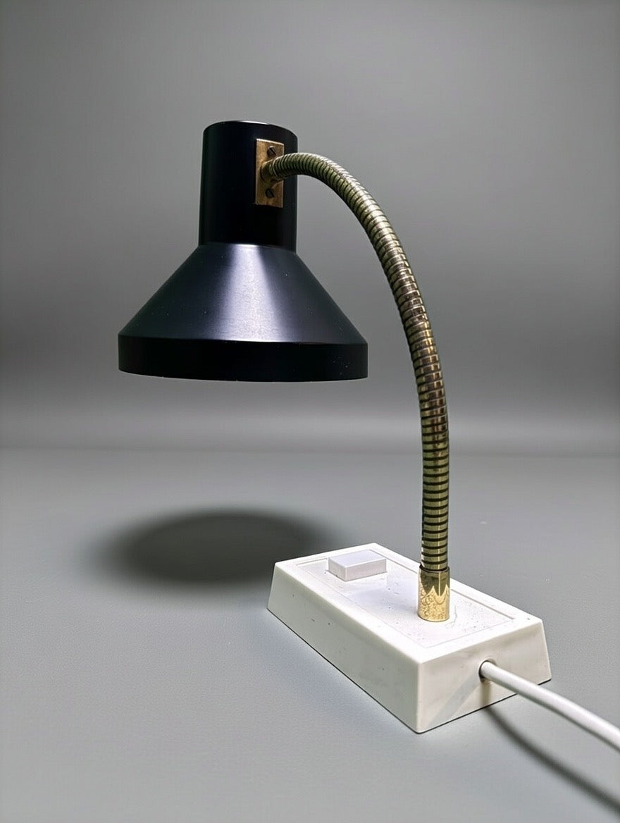 1970s German Retro Gooseneck Table Lamp