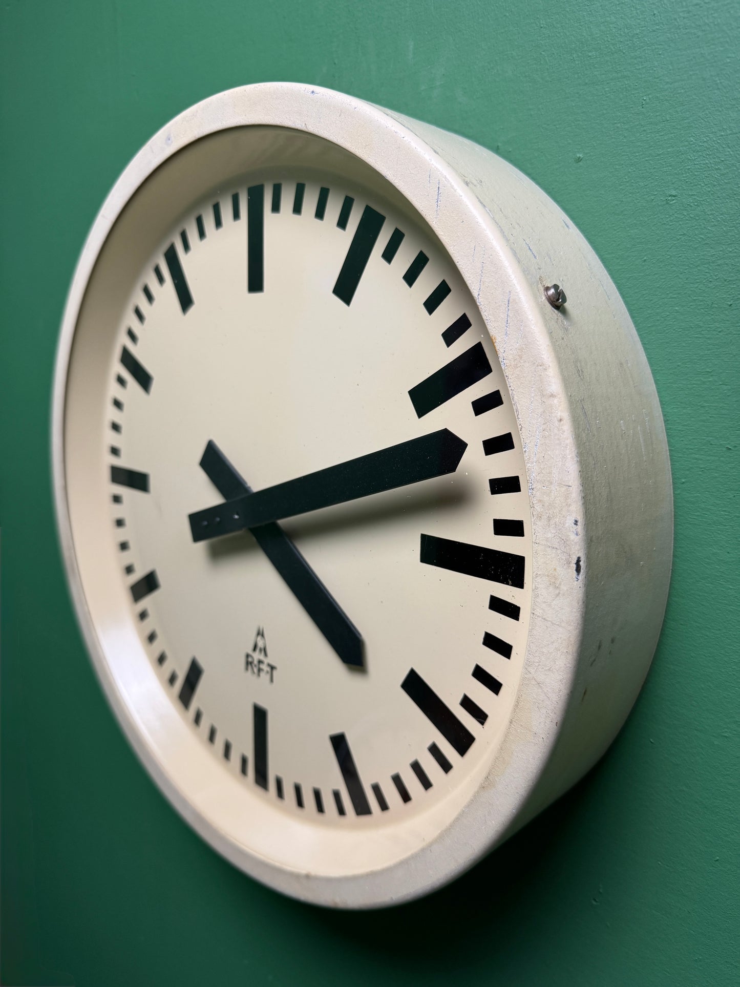 1950s East German Industrial Factory Clock By RFT