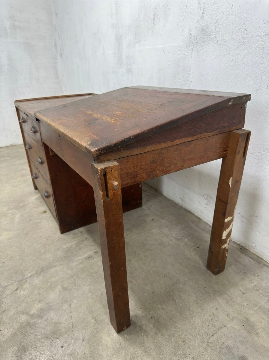 Scratch Built Warehouse Desk & Drawers Circa 1930s
