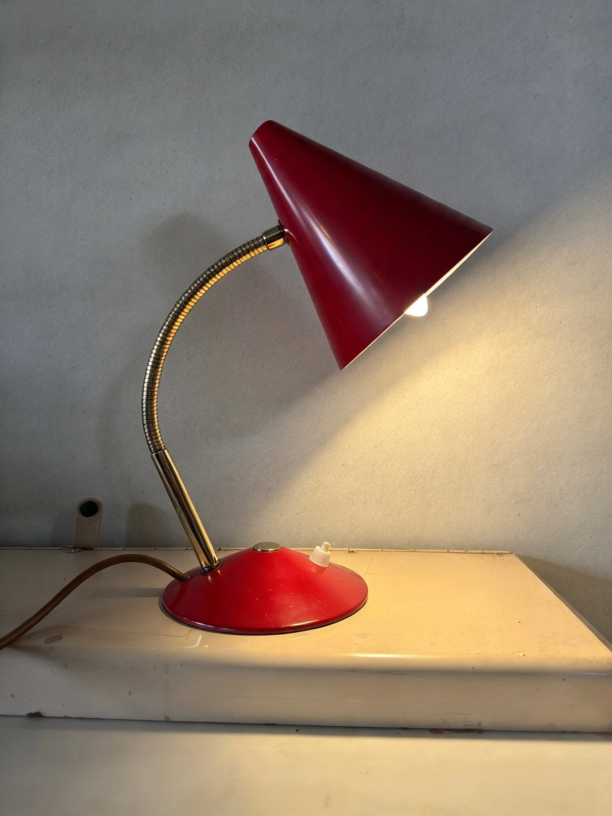 1950s Goose Neck Table Lamp By Helo Leuchten