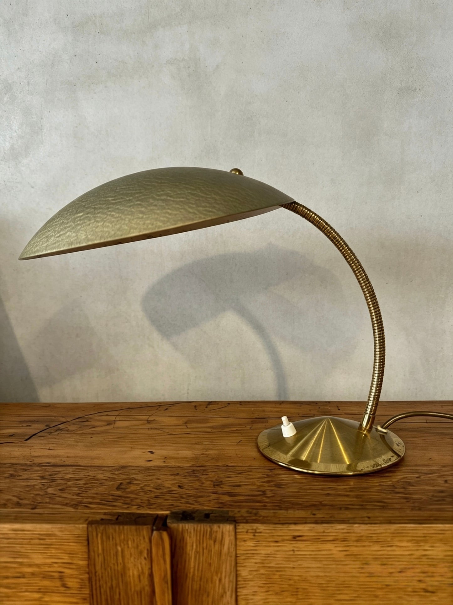 1950s Modernist Goose Neck Table Lamp By Gecos - Gebrüder Cosack Ligting Germany