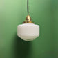 1930s Opaline Pendant Lights With Original Diffusers