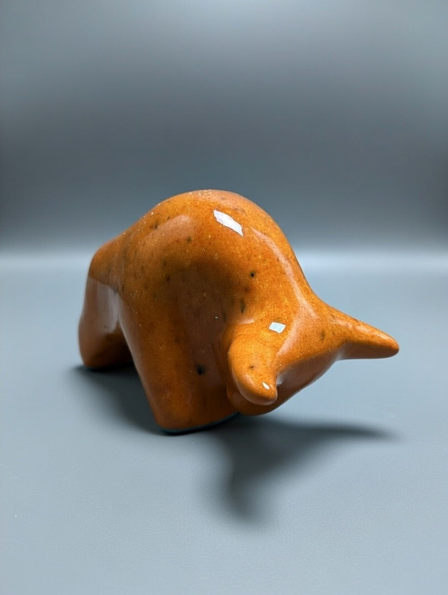 Otto Keramik Classic Ceramic Bull West German Pottery Fat Lava