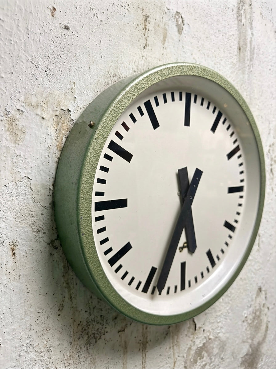 1960's East German Industrial Factory / Office Clocks By Elfema
