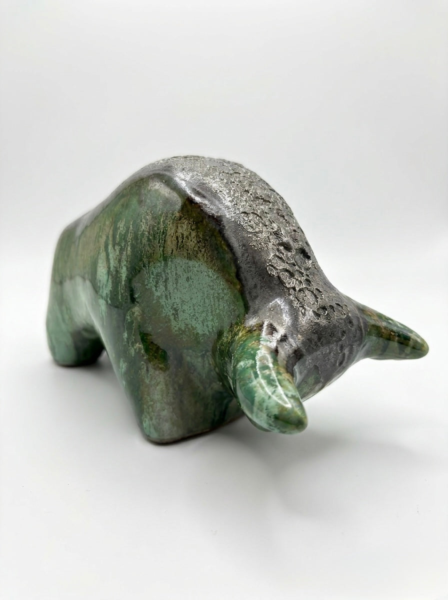 Otto Keramik Classic Ceramic Bull West German Pottery Fat Lava